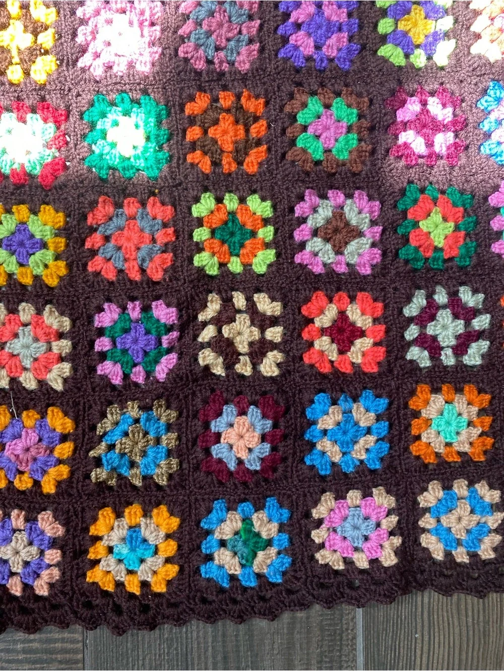 Handmade Granny Square Crochet Blanket